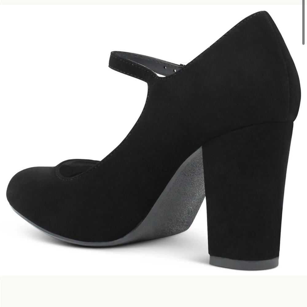 NEW Marco Women's Black Buckle Strap Mary Jane Mid-rise Chunky Heel Size 9 - Picture 5 of 6